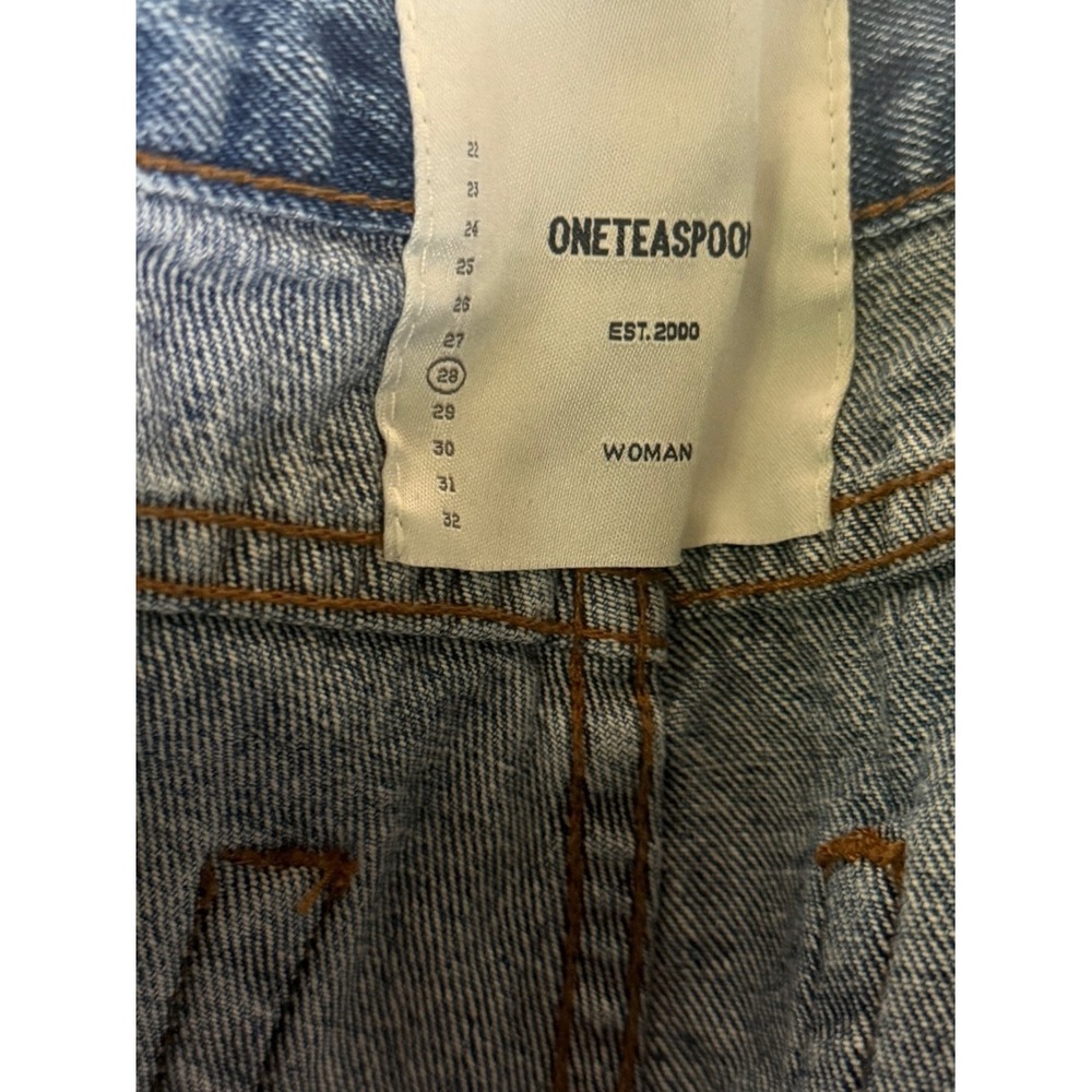 One Teaspoon Dukes Bonita Low Waist Denim Shorts Size 12 Distressed Cutoff - Picture 6 of 10
